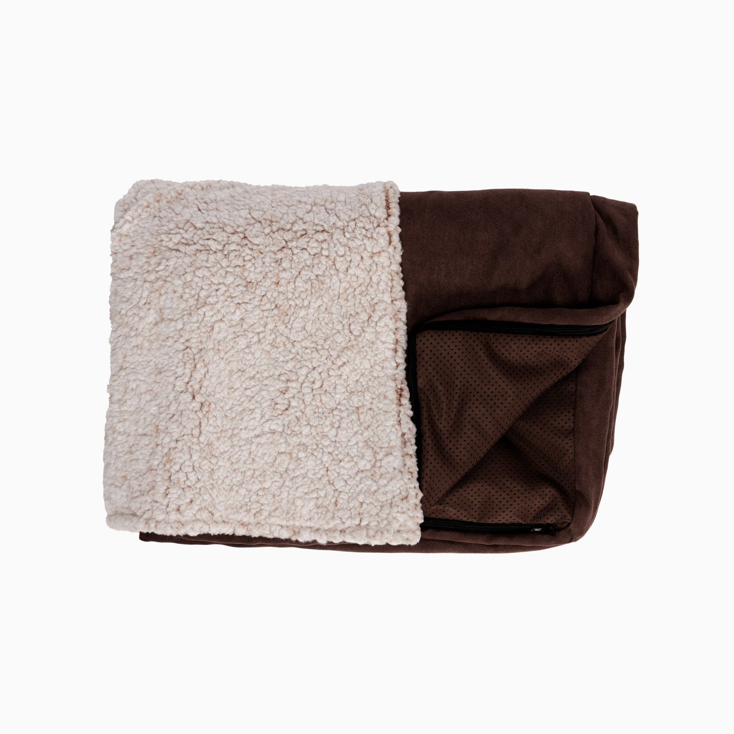 Deluxe Mattress Dog Bed - Berber & Suede Blanket Top - Cover