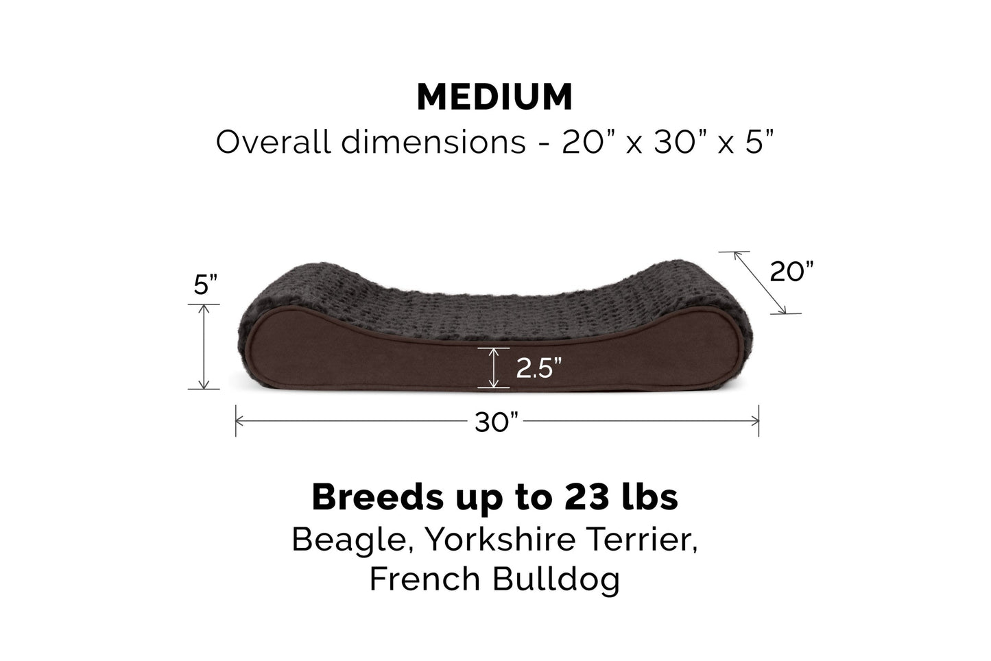 Luxe Lounger Contour Dog Bed - Ultra Plush