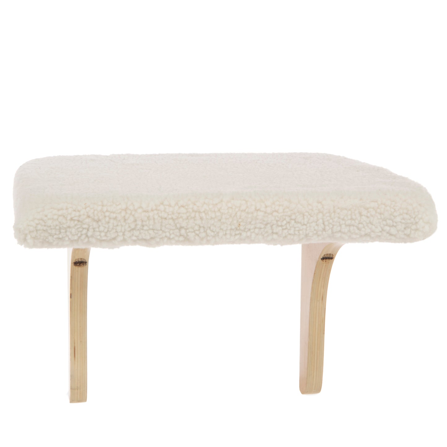 SmartyKat - Paw Perch Wooden Window Cat Perch with Padded Cream Sherpa Cover