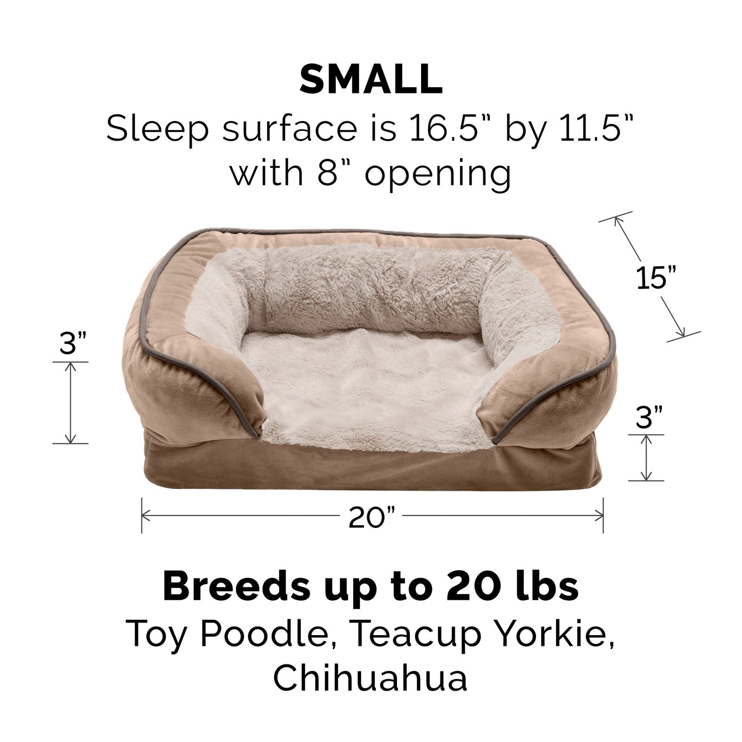 Sofa Dog Bed - Velvet Waves Perfect Comfort