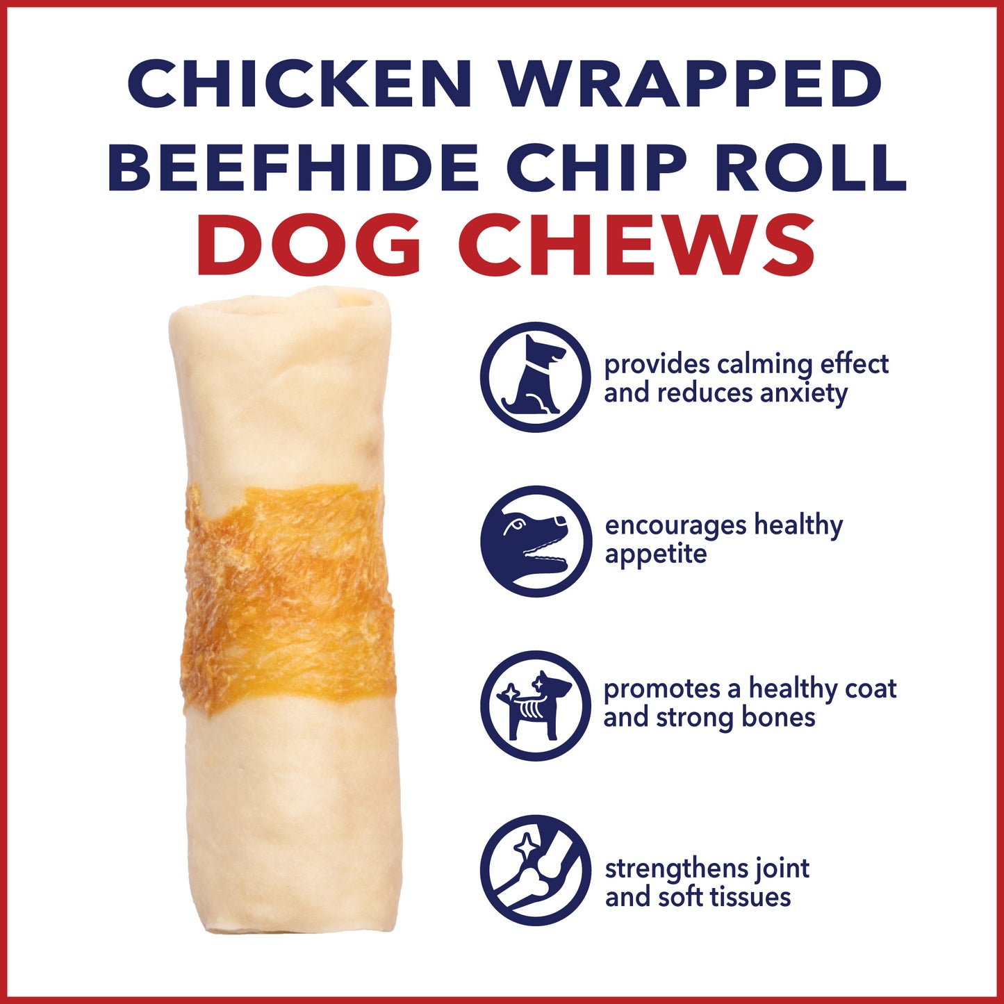 Pet Factory - Twistedz American Beefhide Rolls w/ Meat Wrap 4-inch Dog Treats