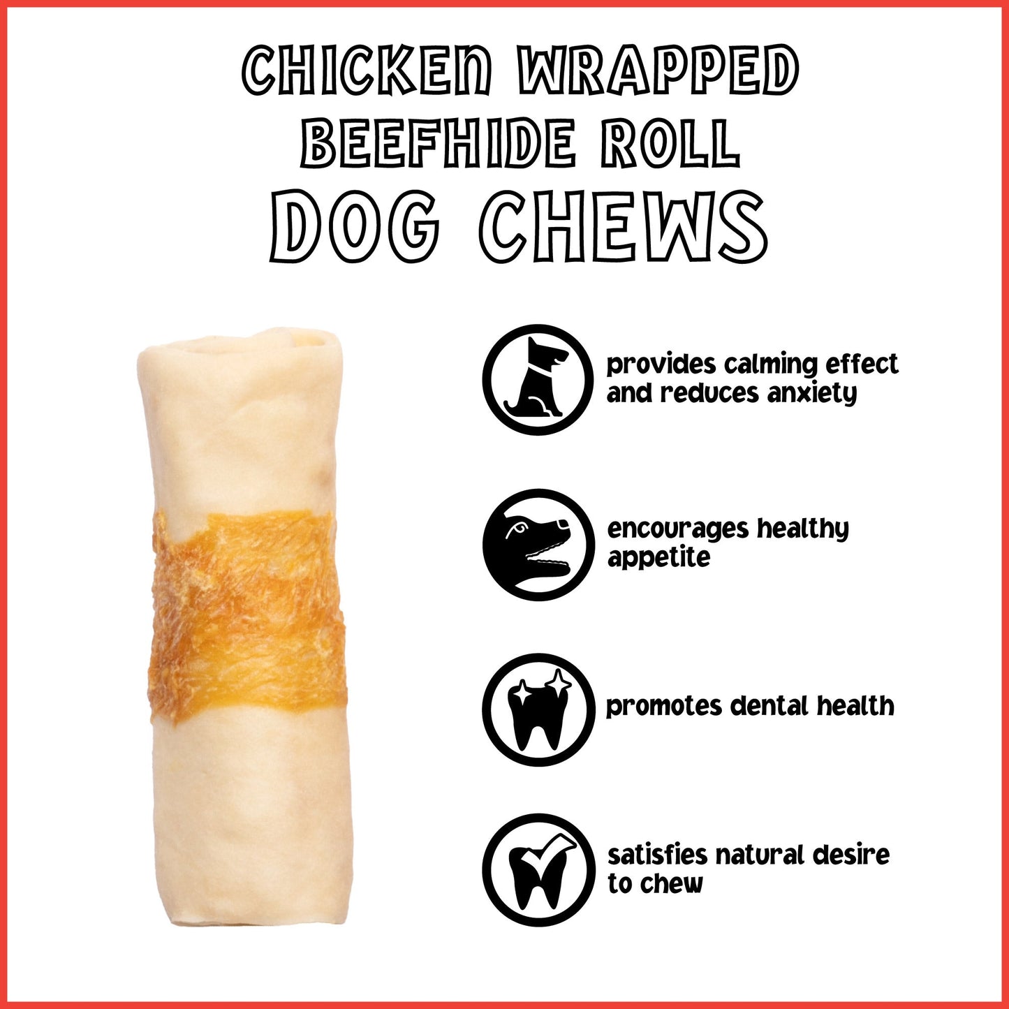 Pet Factory - Twistedz American Beefhide Rolls w/ Meat Wrap Dog Treats