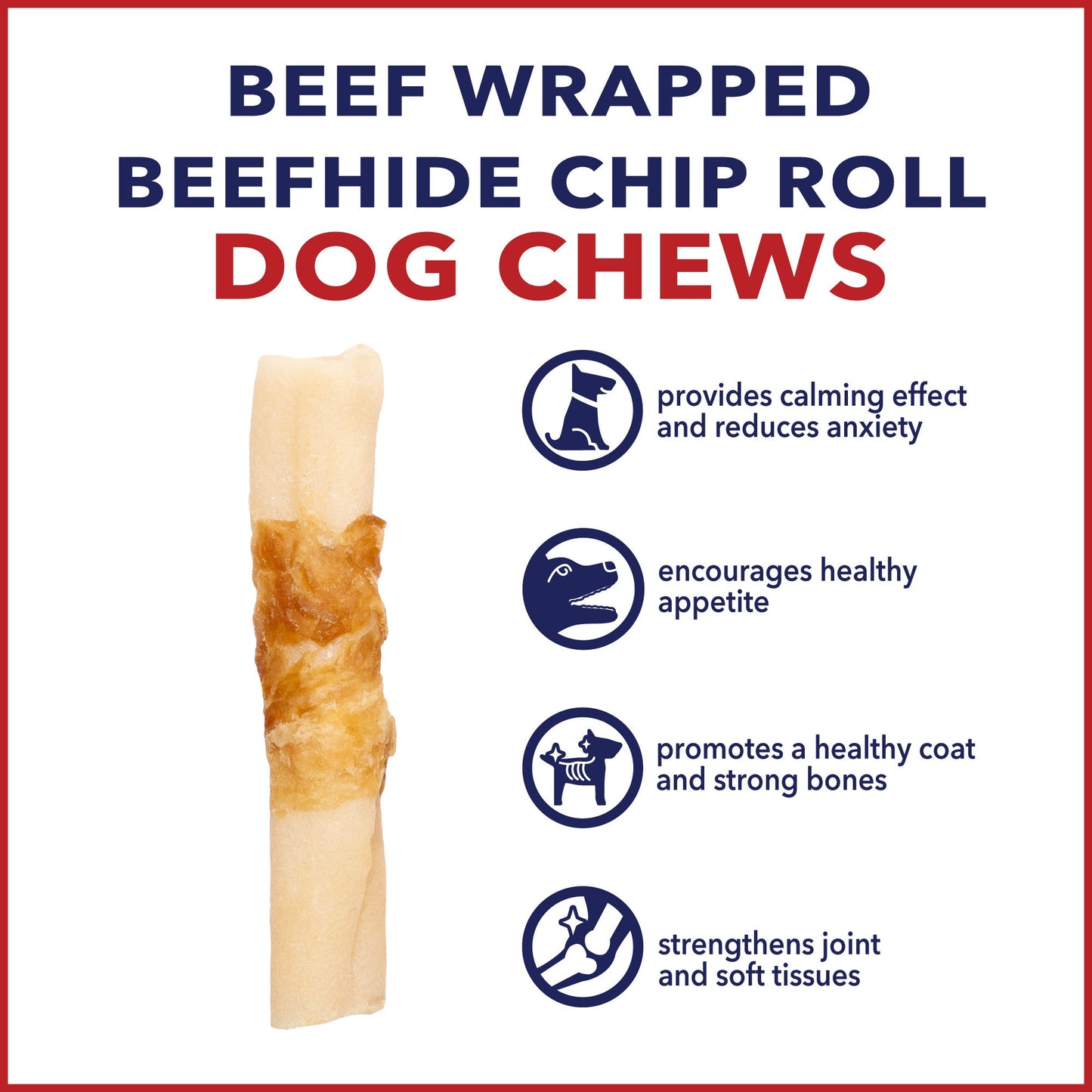 Pet Factory - Twistedz American Beefhide Mini Rolls with Meat Wrap 3-3.5" 14-Pack Dog Treats