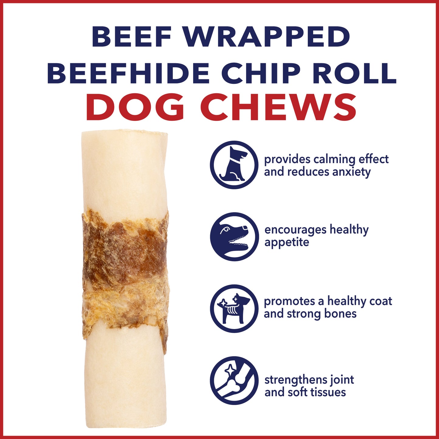 Pet Factory - Twistedz American Beefhide Rolls w/ Meat Wrap 4-inch Dog Treats