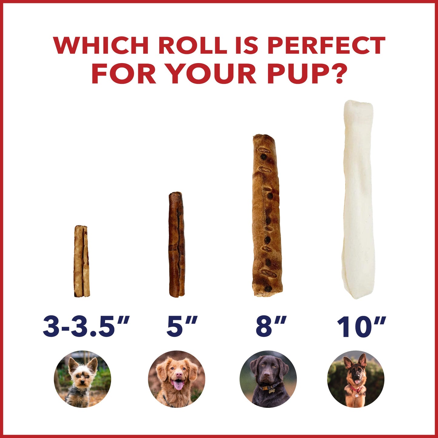 Pet Factory - Made in USA Beefhide Rolls Peanut Butter Flavored Dog Treat