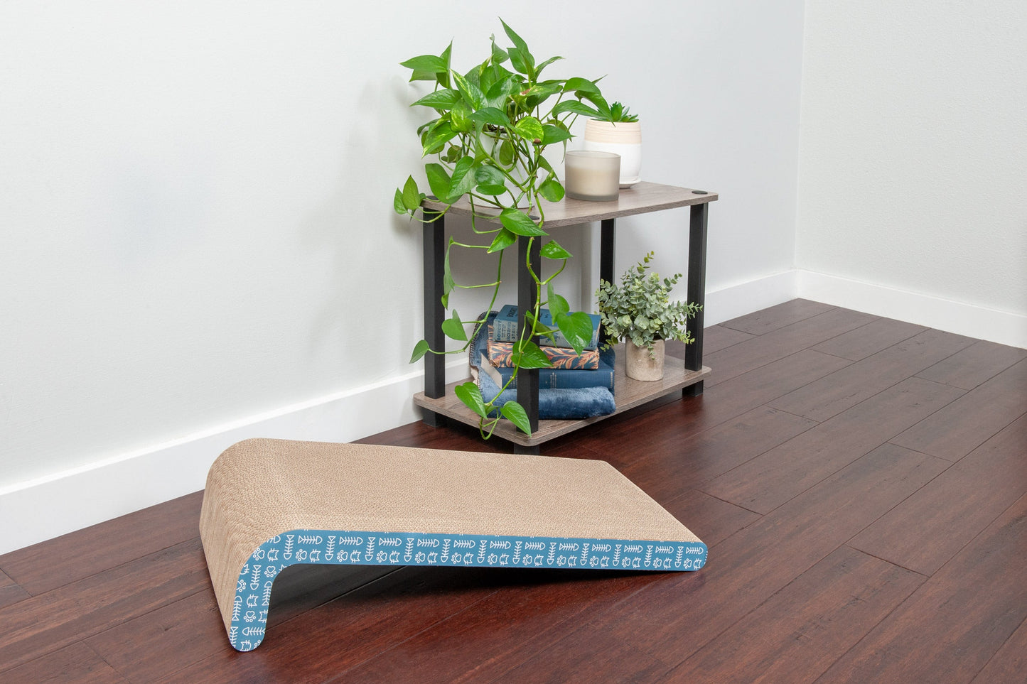 Wall-Mounted Corrugated Cat Scratcher with Catnip - Standard or Wide (2PK)