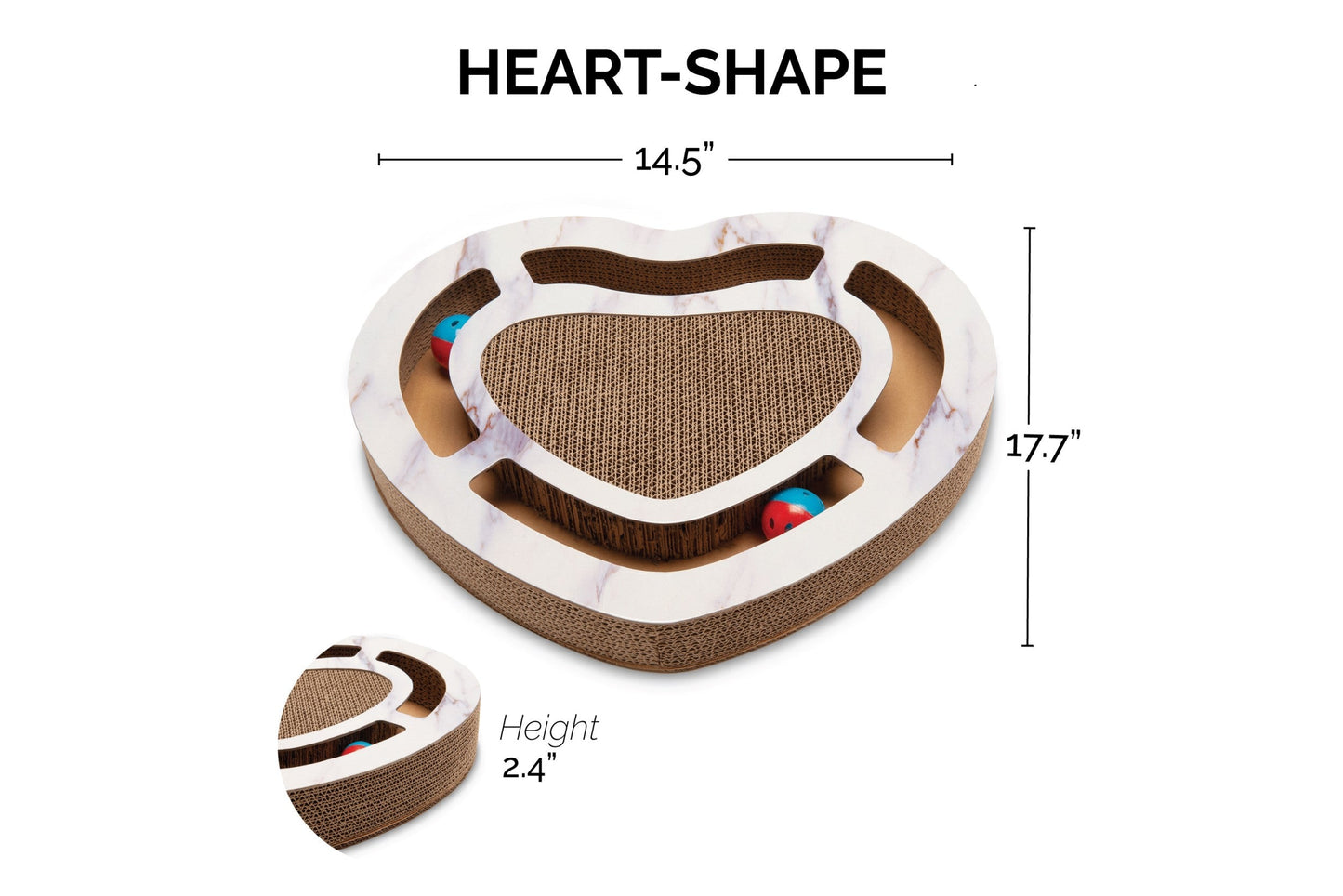 Busy Box Corrugated Cat Scratcher with Catnip