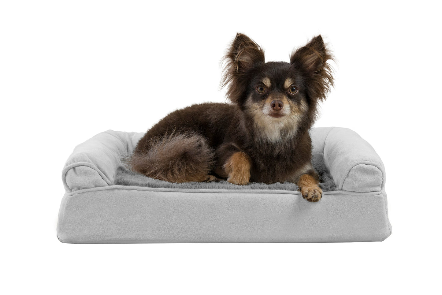 Sofa Dog Bed - Plush & Suede