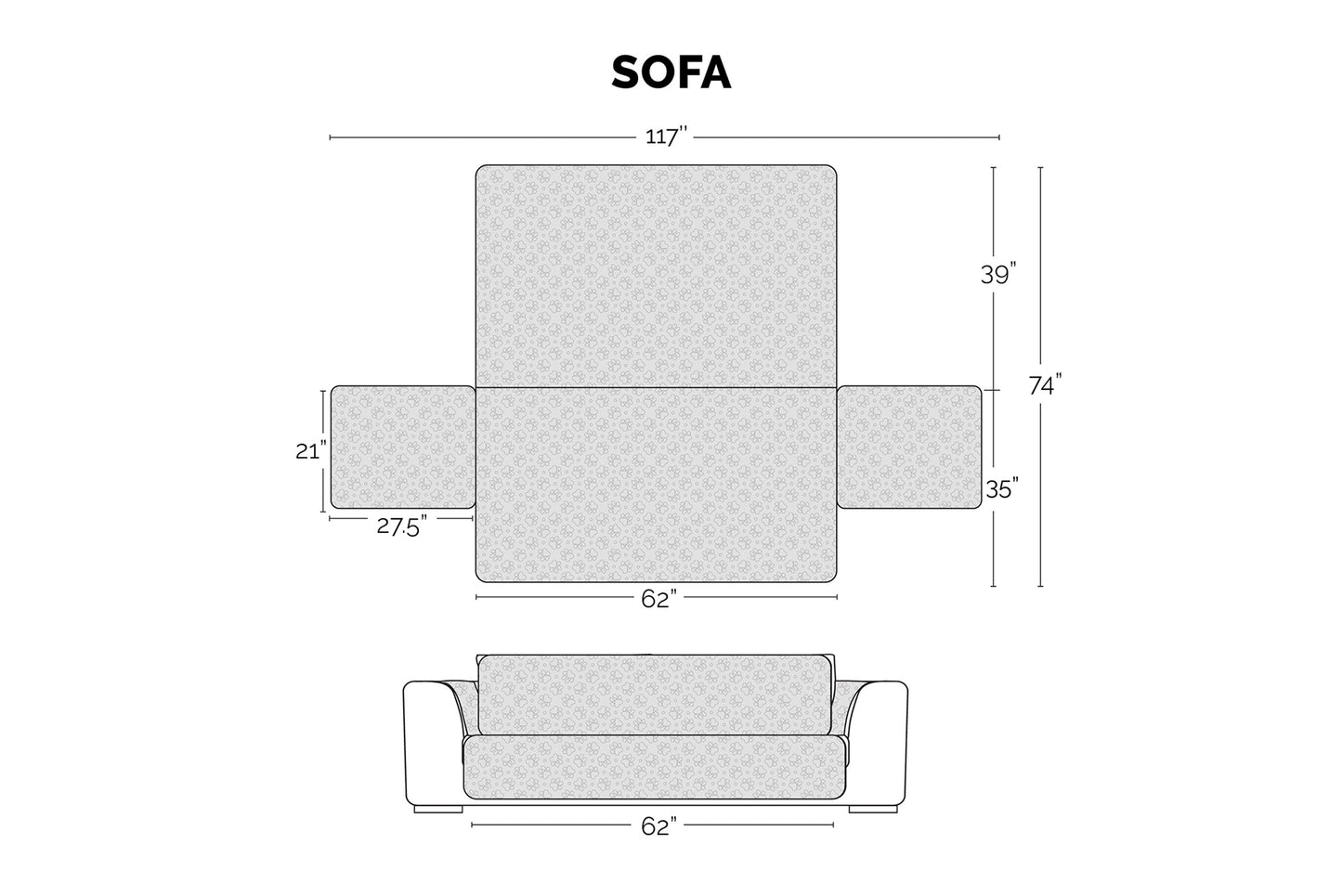 Non-Skid Back Waterproof Furniture Protector