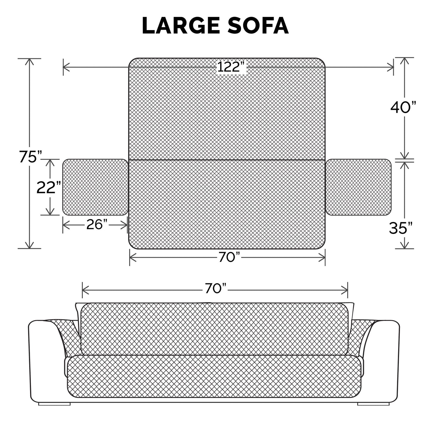 Water-Resistant Paw Print Reversible Furniture Protector