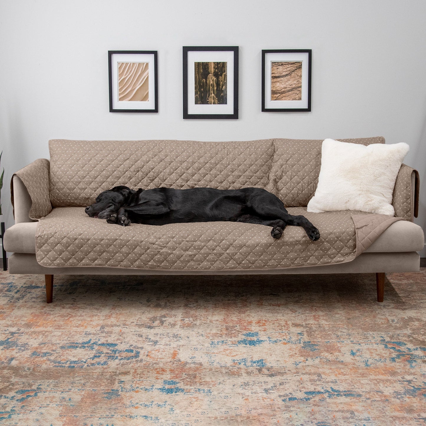 Water-Resistant Paw Print Reversible Furniture Protector