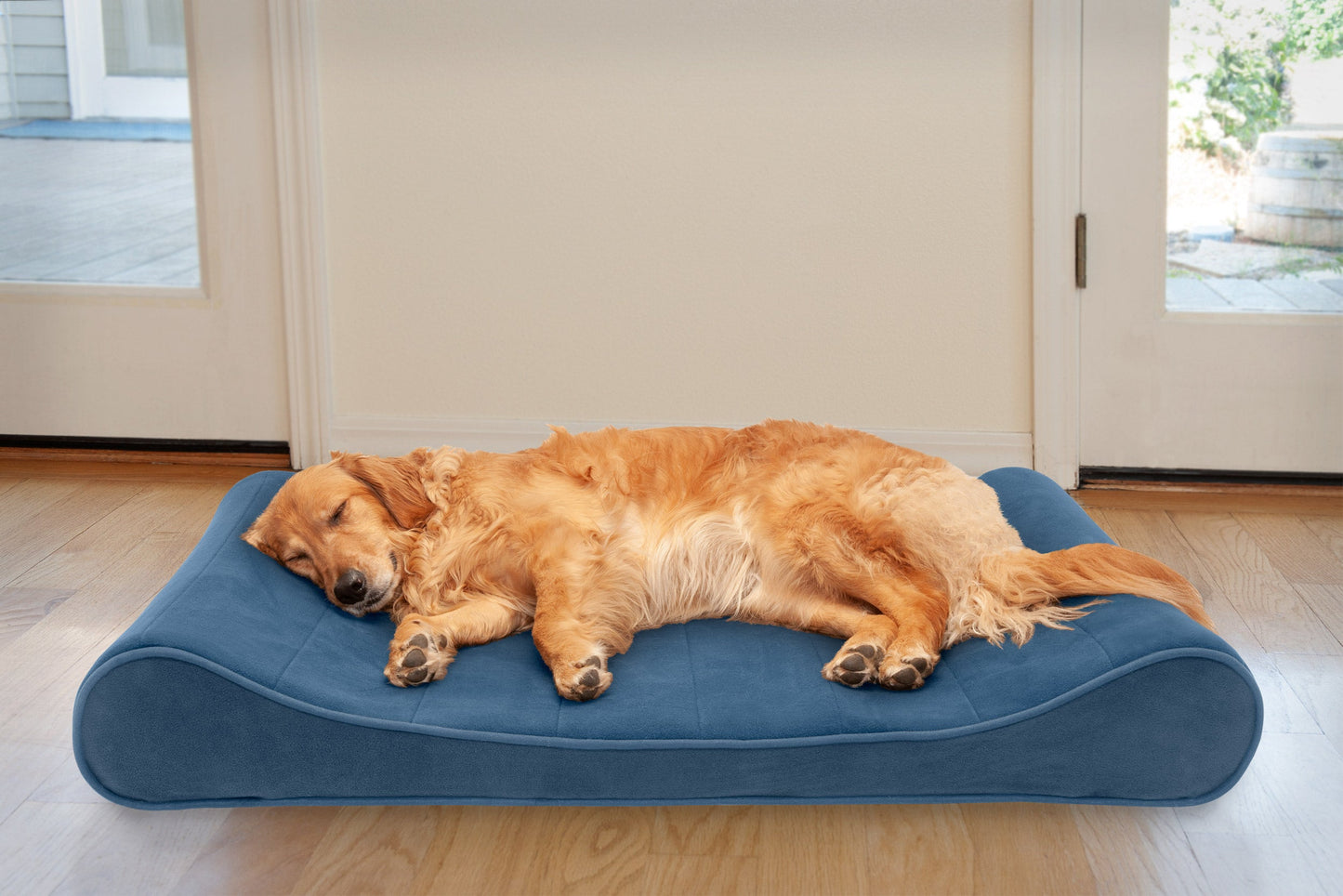 Luxe Lounger Contour Dog Bed - Microvelvet