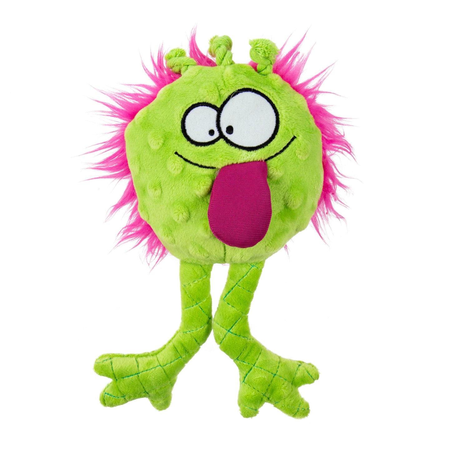 goDog - PlayClean Germs Squeaker Plush Dog Toy