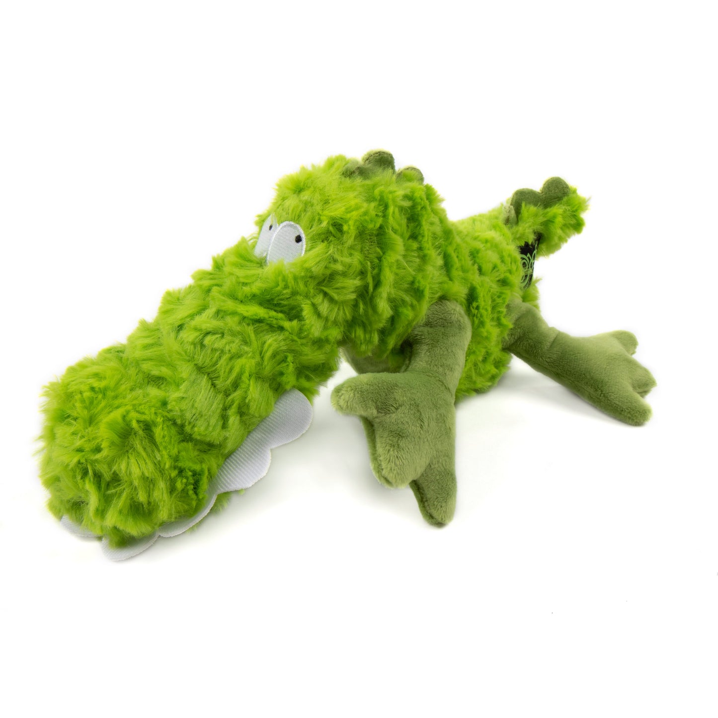 goDog - PlayClean Gator Squeaker Plush Dog Toy