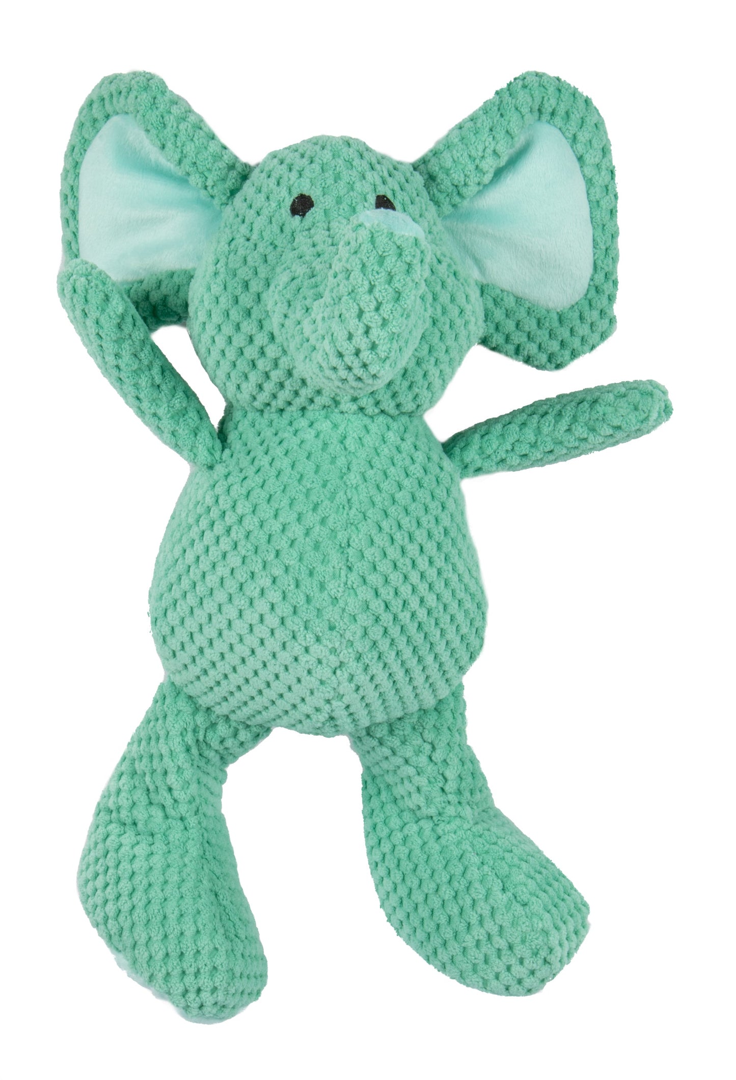 goDog - Checkers Elephant Squeaky Plush Dog Toys with Chew Guard Technology
