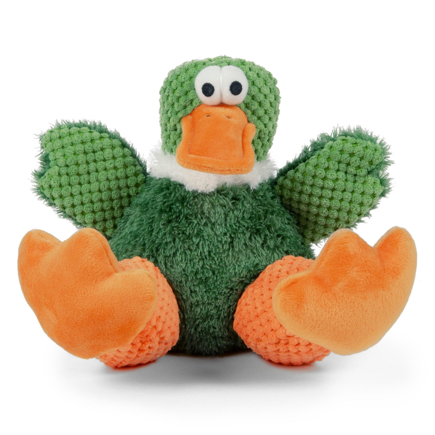 goDog - Checkers Squeaky Plush Dog Toy with Chew Guard Technology