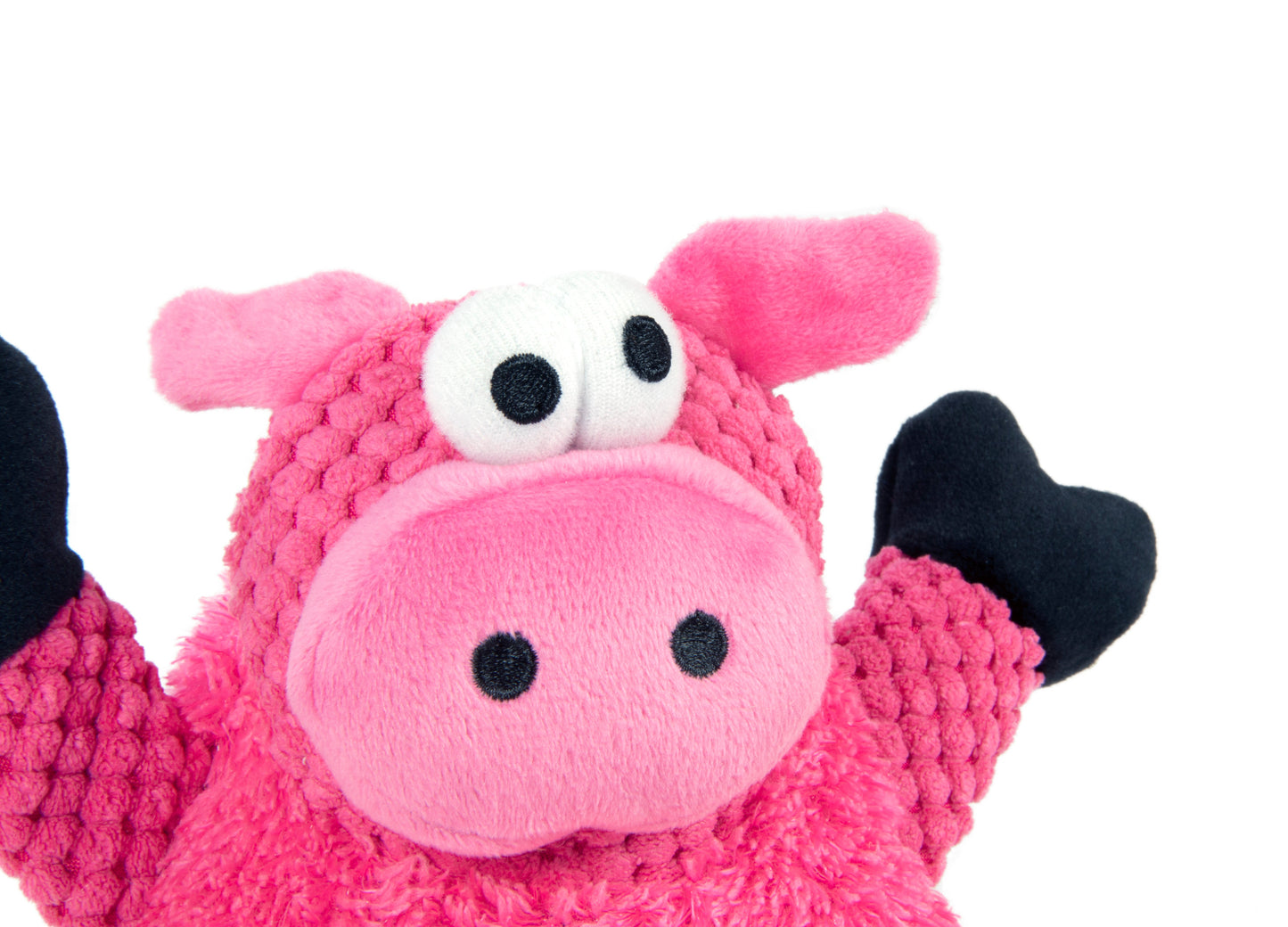goDog - Checkers Squeaky Plush Dog Toy with Chew Guard Technology