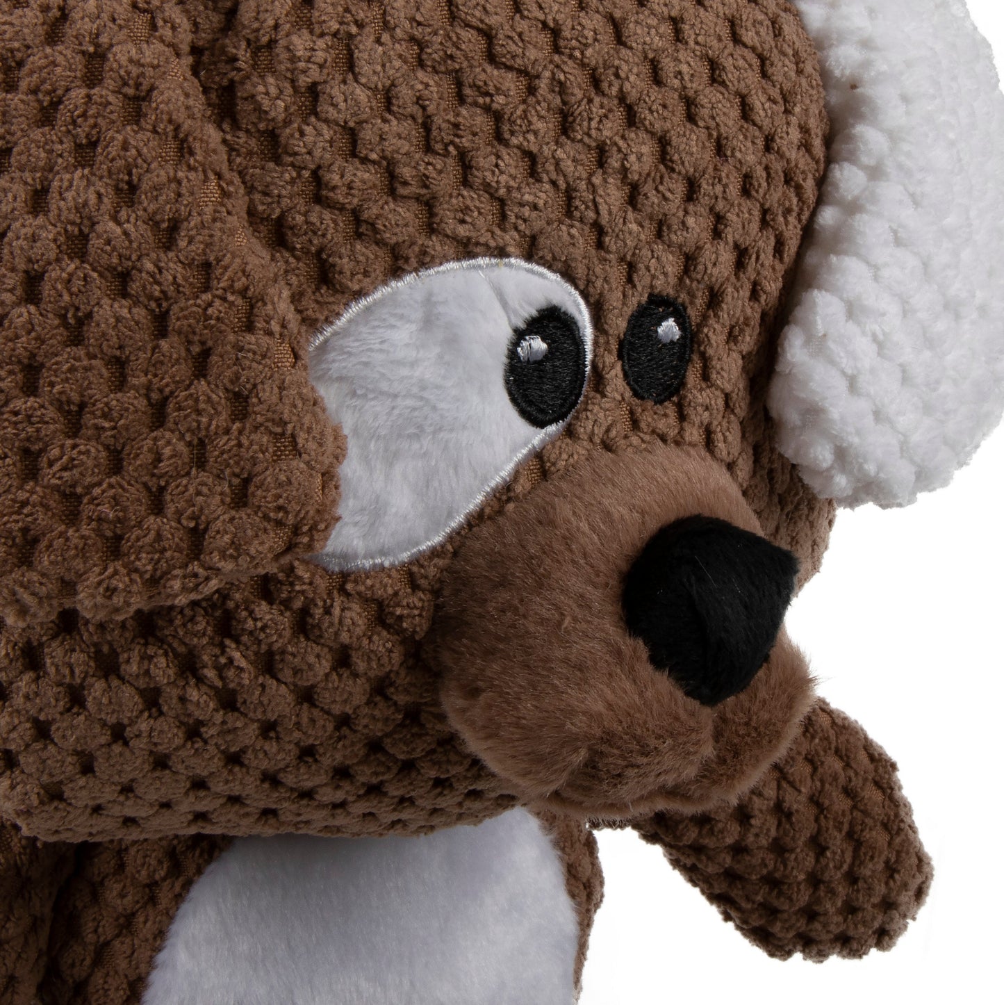 goDog - Checkers Squeaky Plush Dog Toy with Chew Guard Technology