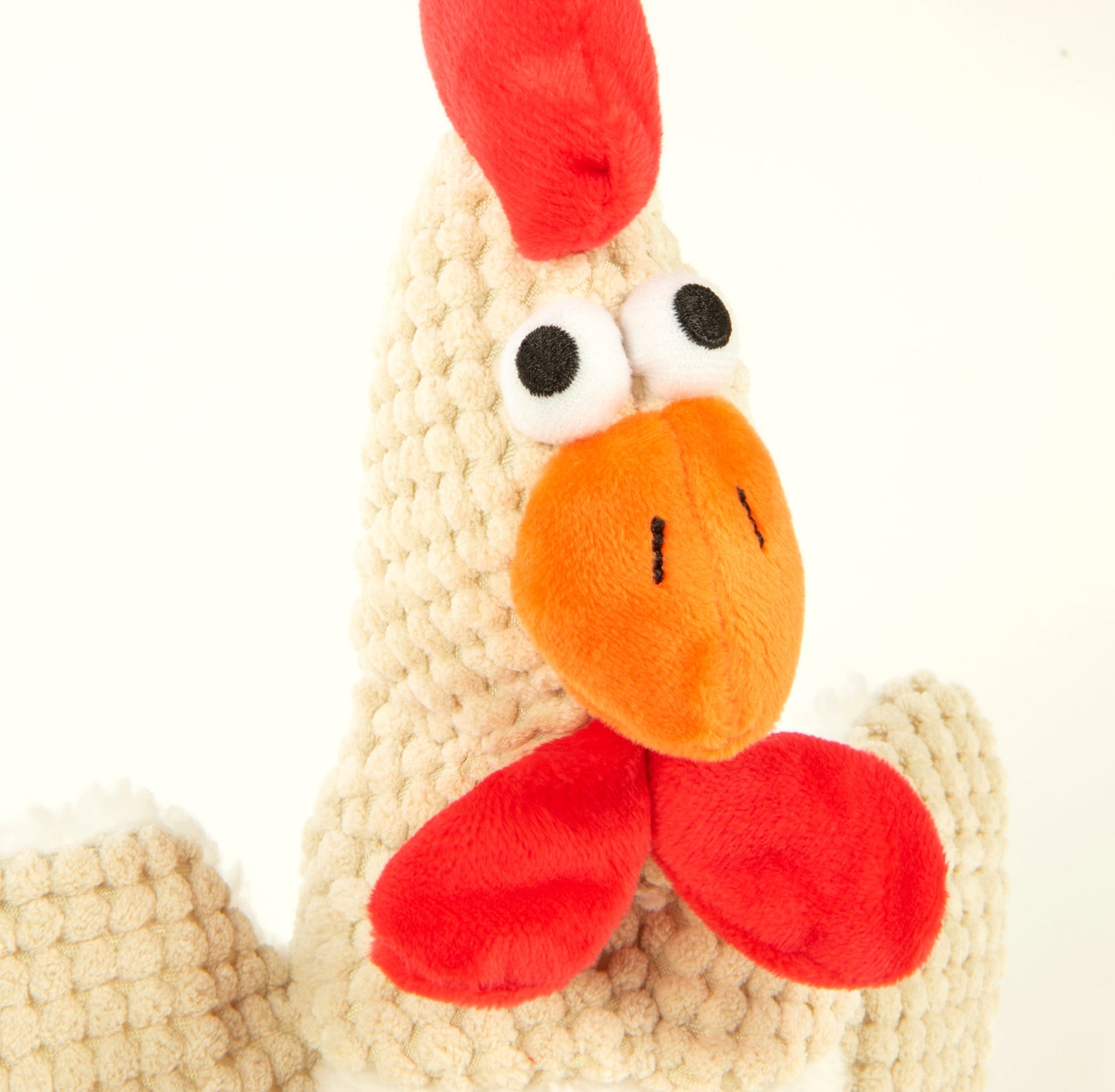 goDog - Checkers Squeaky Plush Dog Toy with Chew Guard Technology
