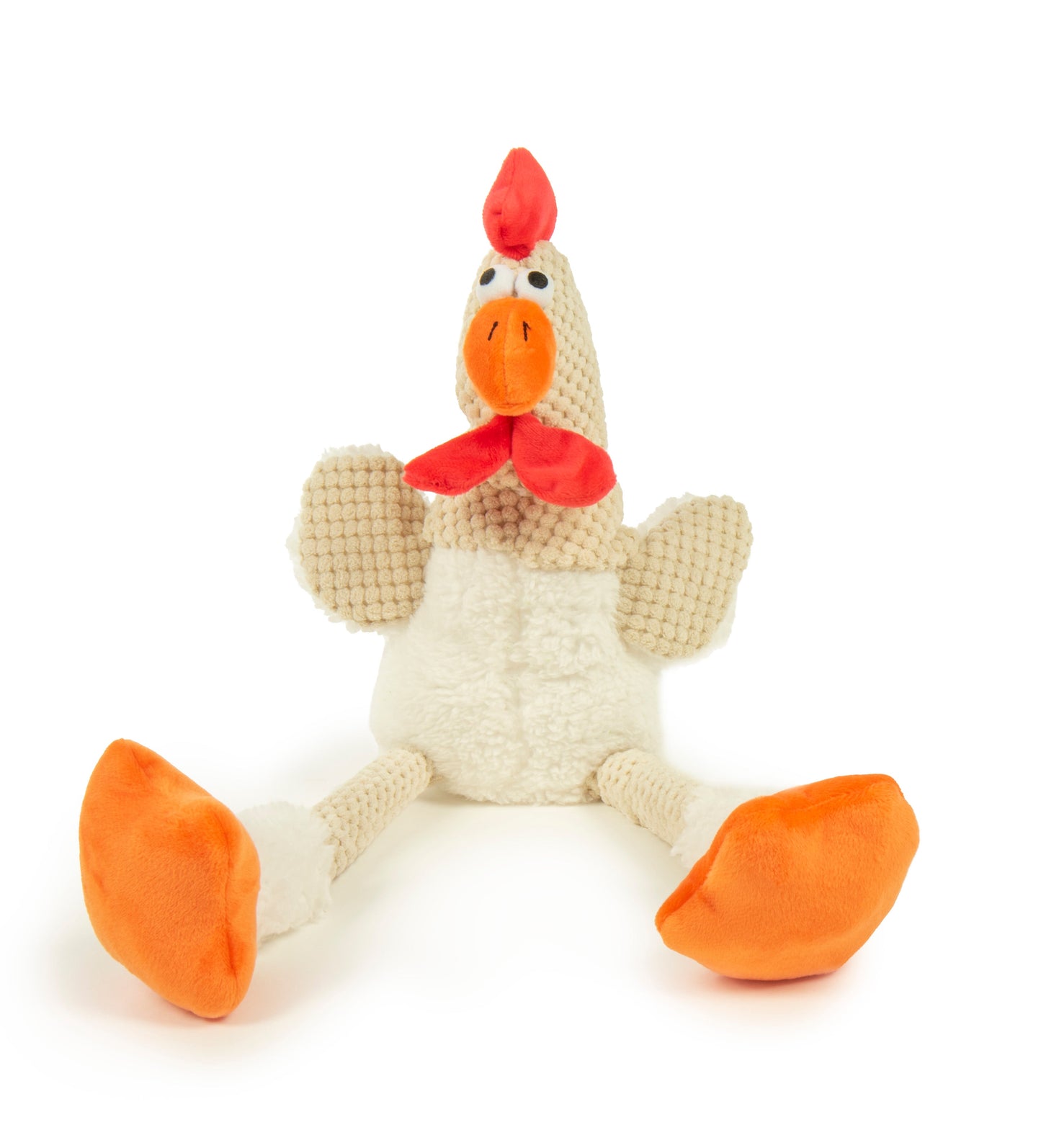 goDog - Checkers Squeaky Plush Dog Toy with Chew Guard Technology