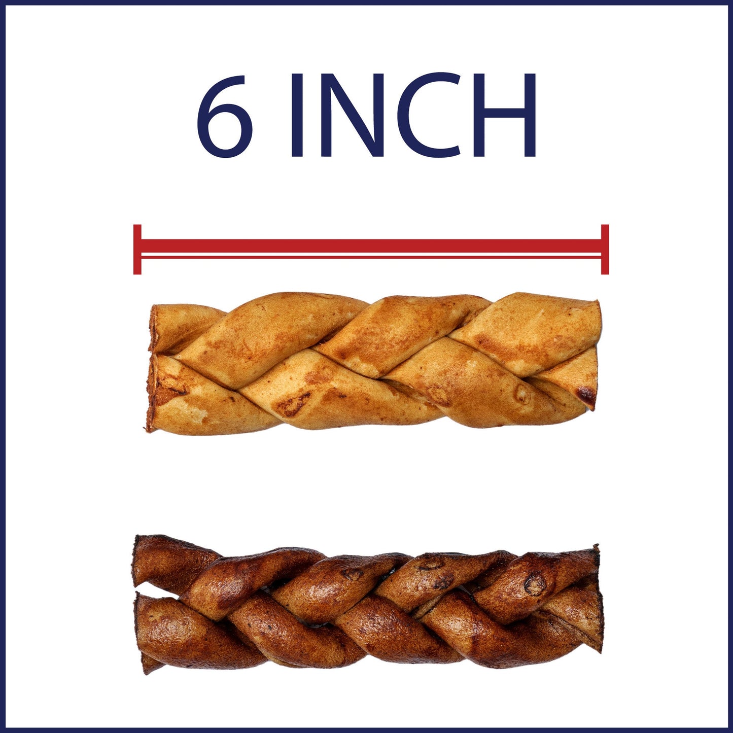 Pet Factory - Made in USA Beefhide Braided Sticks Flavored Dog Treats