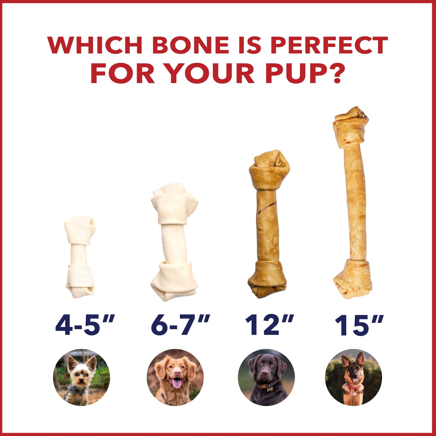 Pet Factory - Made in USA Beefhide Bone 6" Flavored Dog Treat