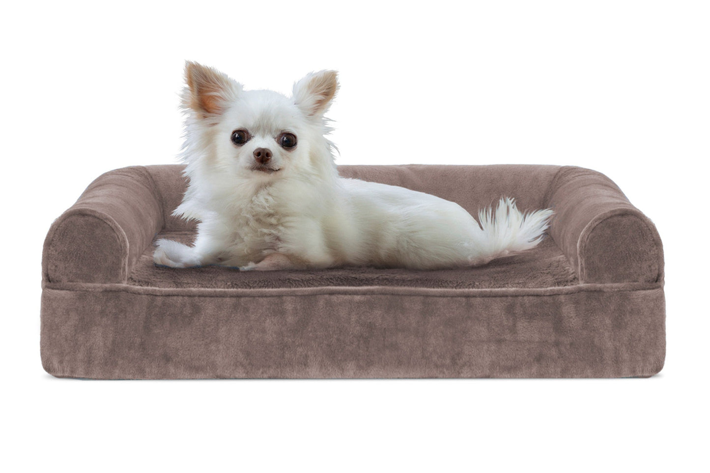 Sofa Dog Bed - Faux Fur & Velvet