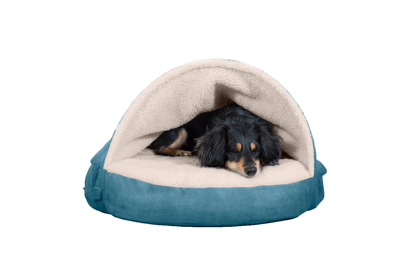Snuggery Burrow Dog Bed - Faux Sheepskin