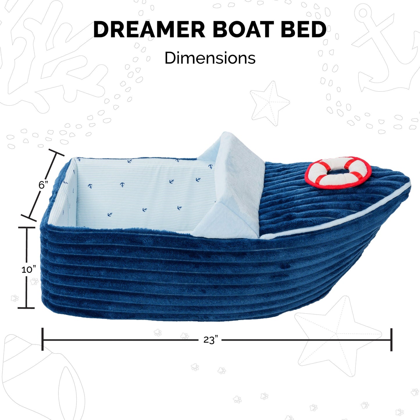 Corduroy Dreamer Boat Cat Bed