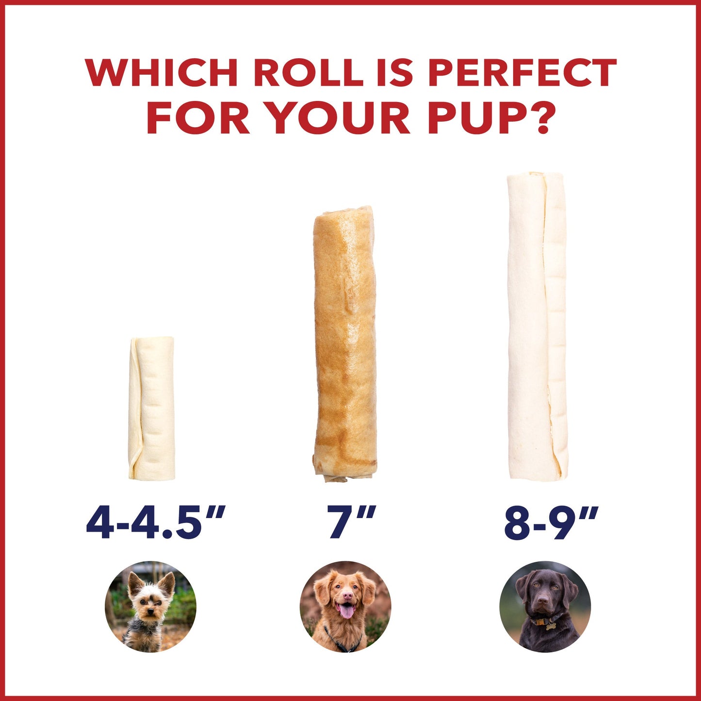 Pet Factory - American Beefhide Rolls Natural Flavor - 4-4.5", 22 Count