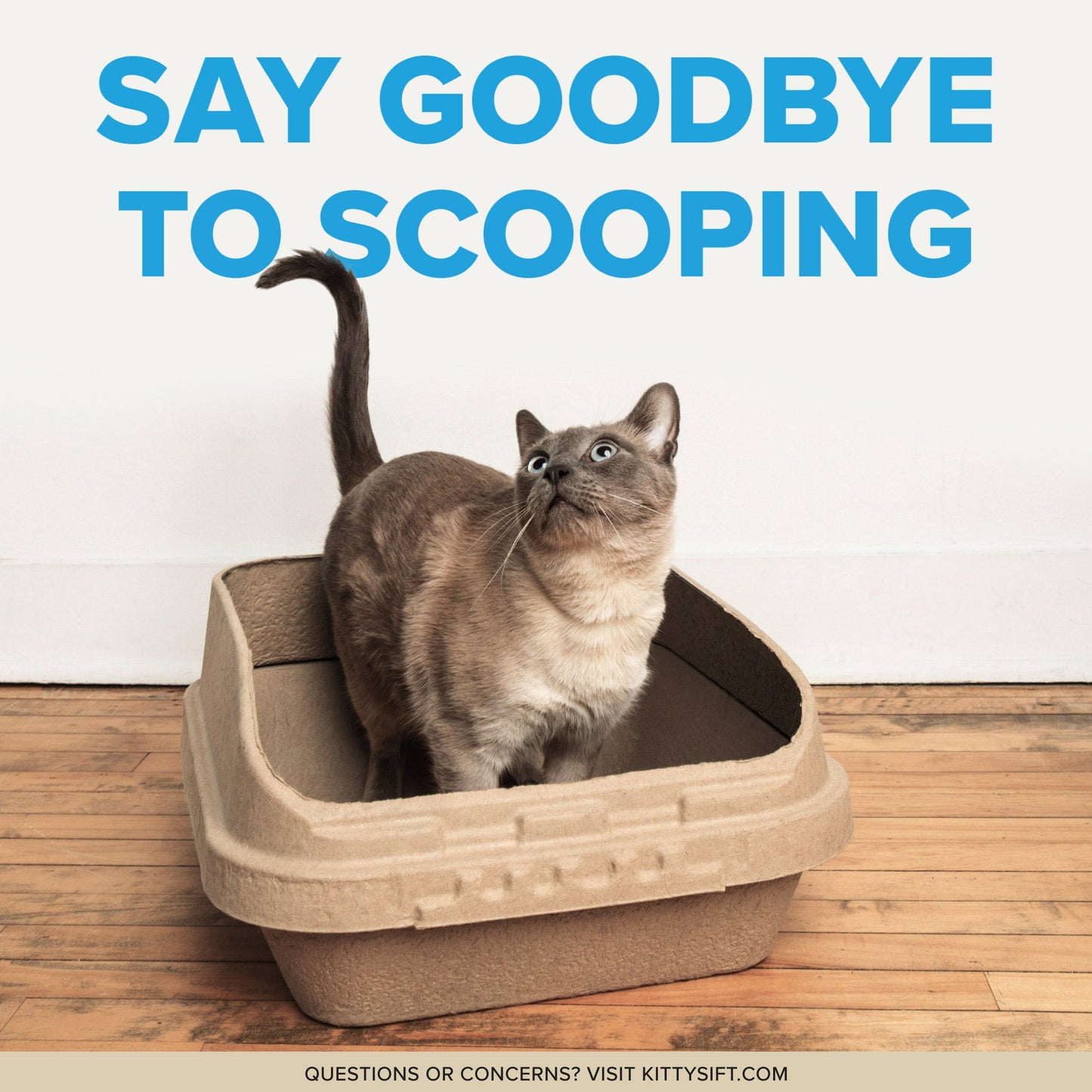Kitty Sift - Eco-Friendly Sifting Litter Box Kit  (1 Litter Box, 5 Sifting Liners)