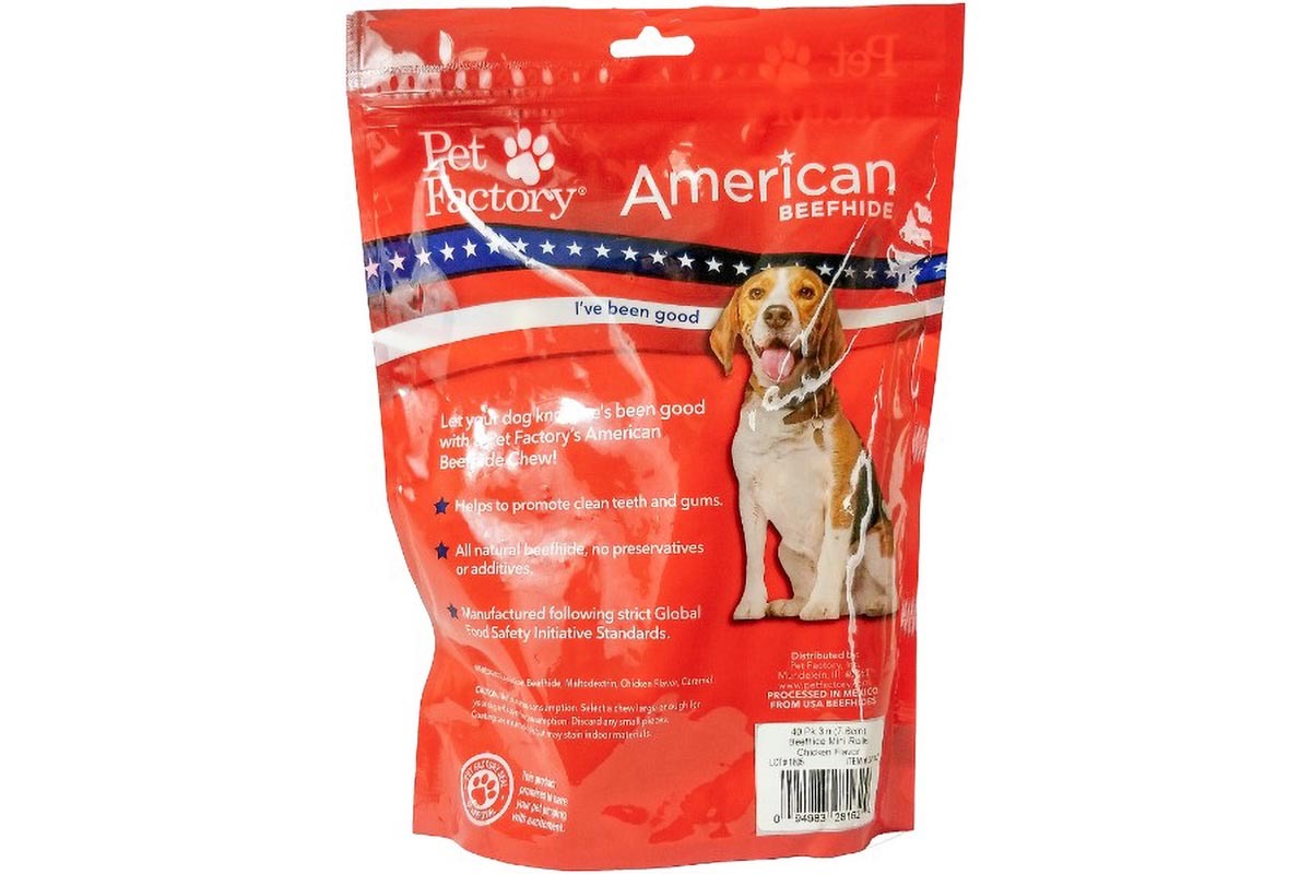 Pet Factory - American Beefhide Mini Rolls Flavored Dog Treats