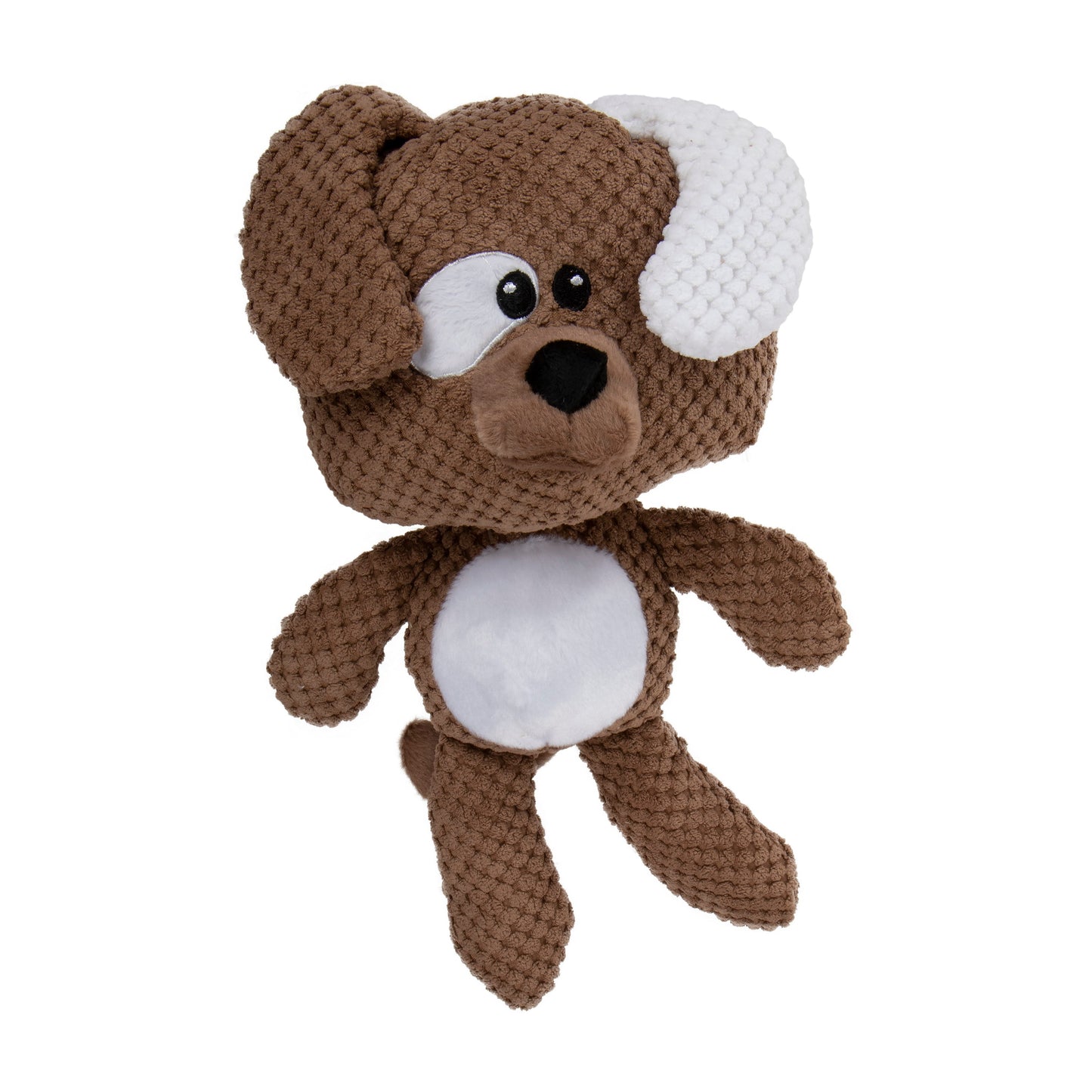 goDog - Checkers Squeaky Plush Dog Toy with Chew Guard Technology