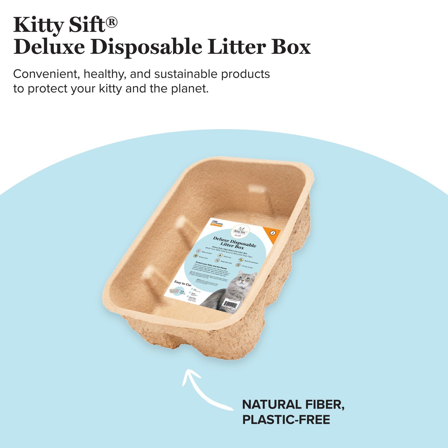 Kitty Sift Deluxe Disposable Litter Box, Jumbo, 2-Pack
