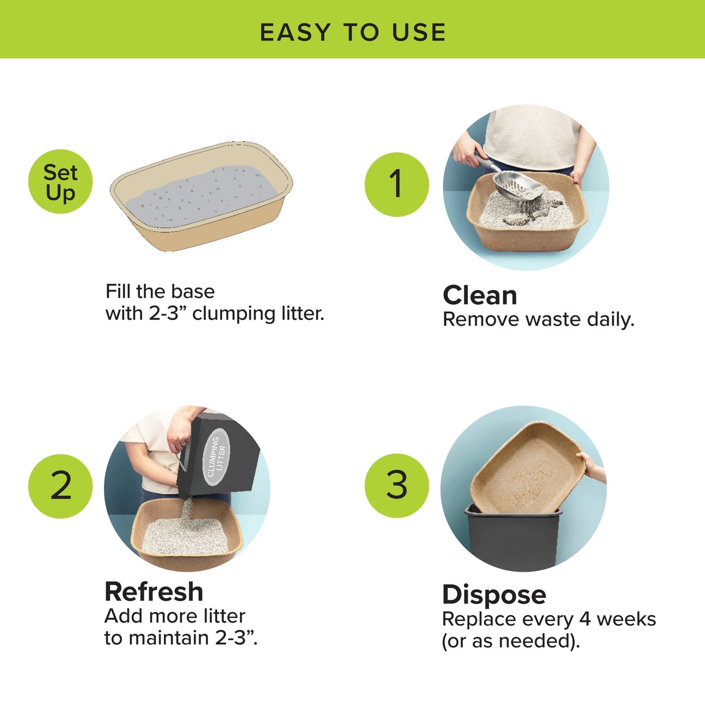 Kitty Sift Deluxe Disposable Litter Box, Jumbo, 2-Pack