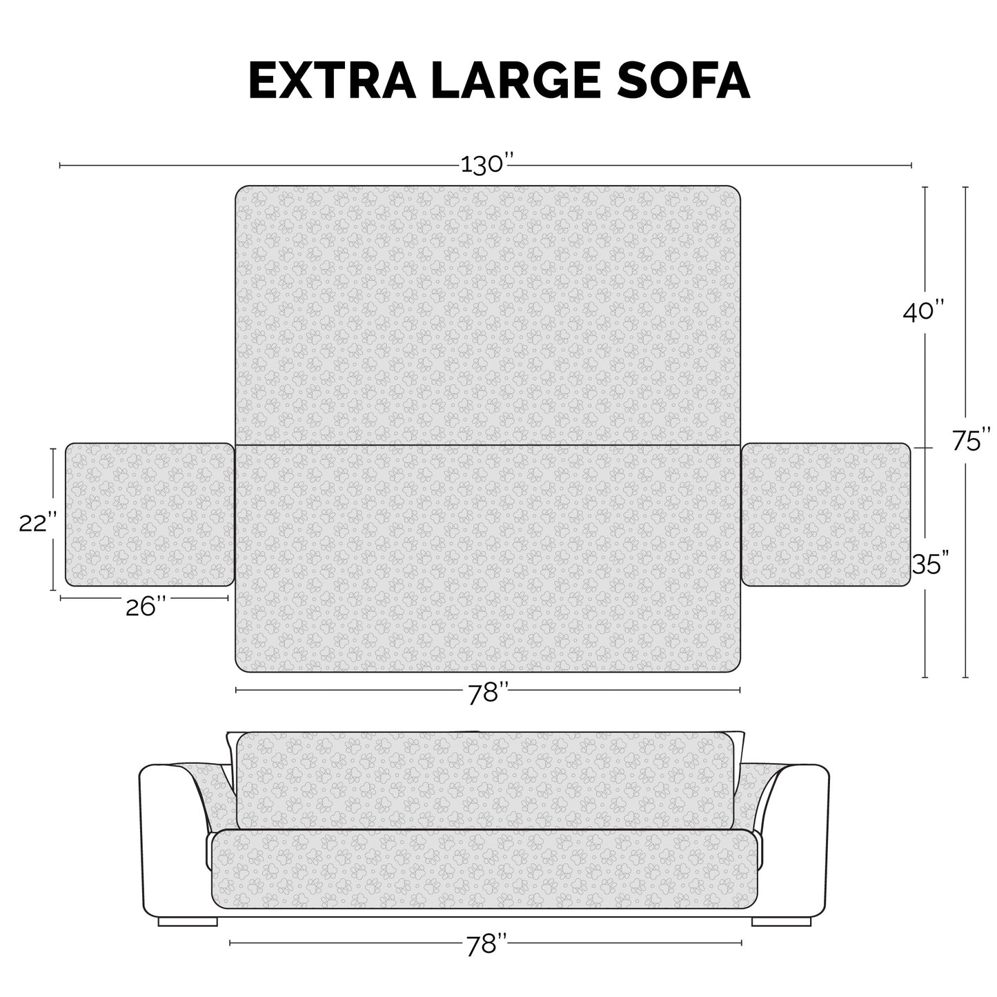 Non-Skid Back Waterproof Furniture Protector