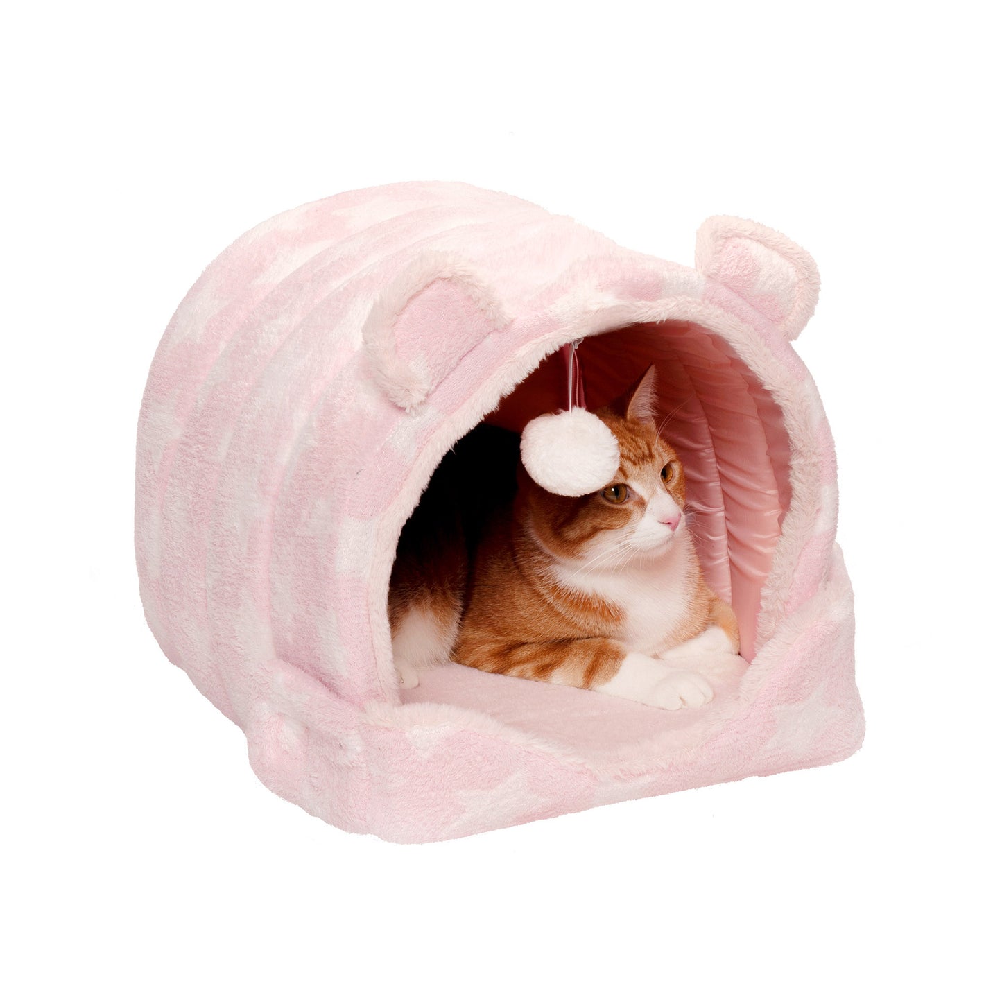 Fleece Cozy Cave for Small Dogs and Cats  (Bear)