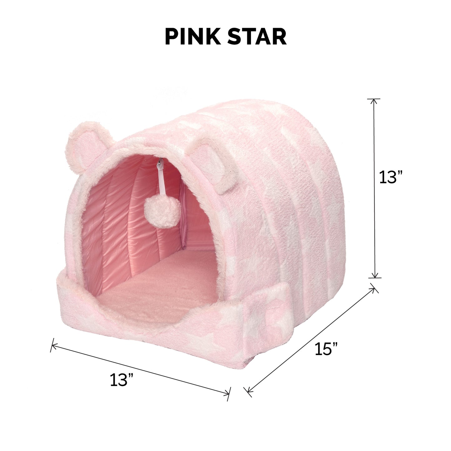 Fleece Cozy Cave for Small Dogs and Cats  (Bear)