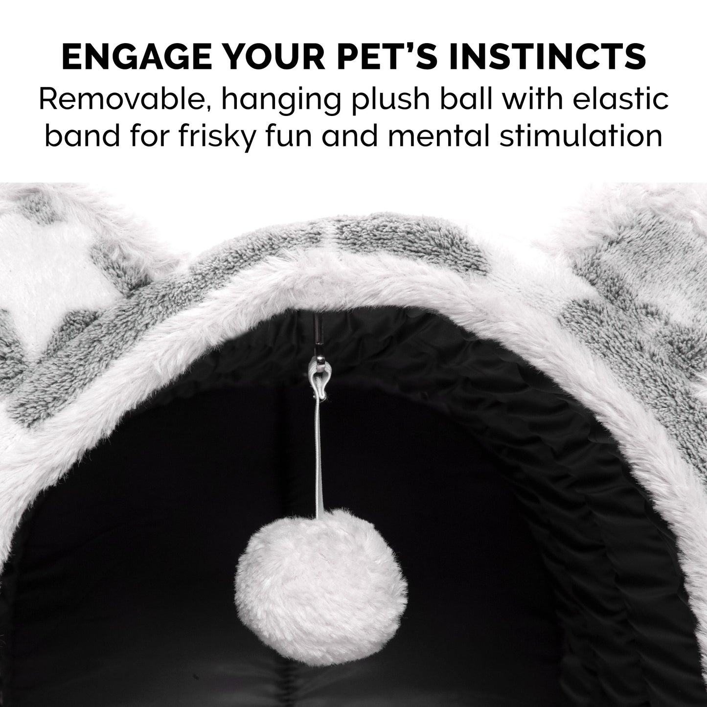 Fleece Cozy Cave for Small Dogs and Cats  (Bear)
